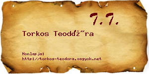 Torkos Teodóra névjegykártya